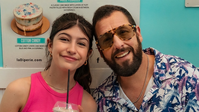 Adam Sandler makes rare red carpet appearance with teen daughters