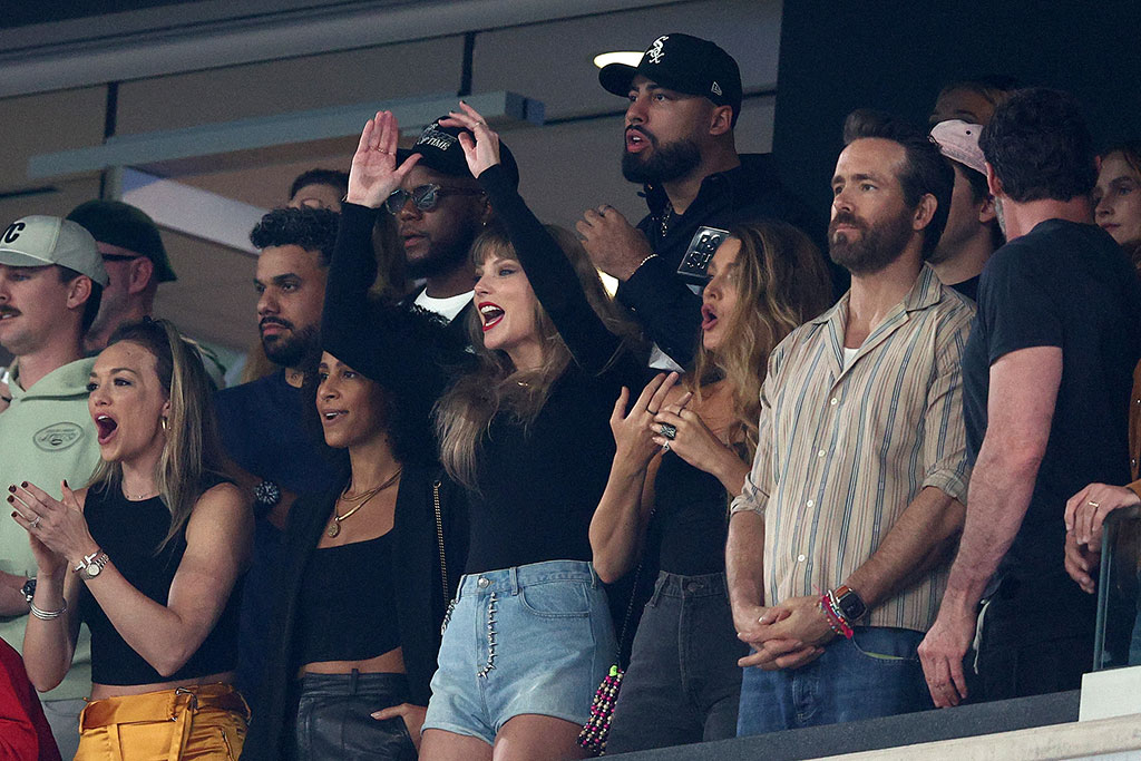 Taylor Swift, Blake Lively, Ryan Reynolds, Hugh Jackman, Travis Kelce Kansas City Chiefs Game 2, 2023