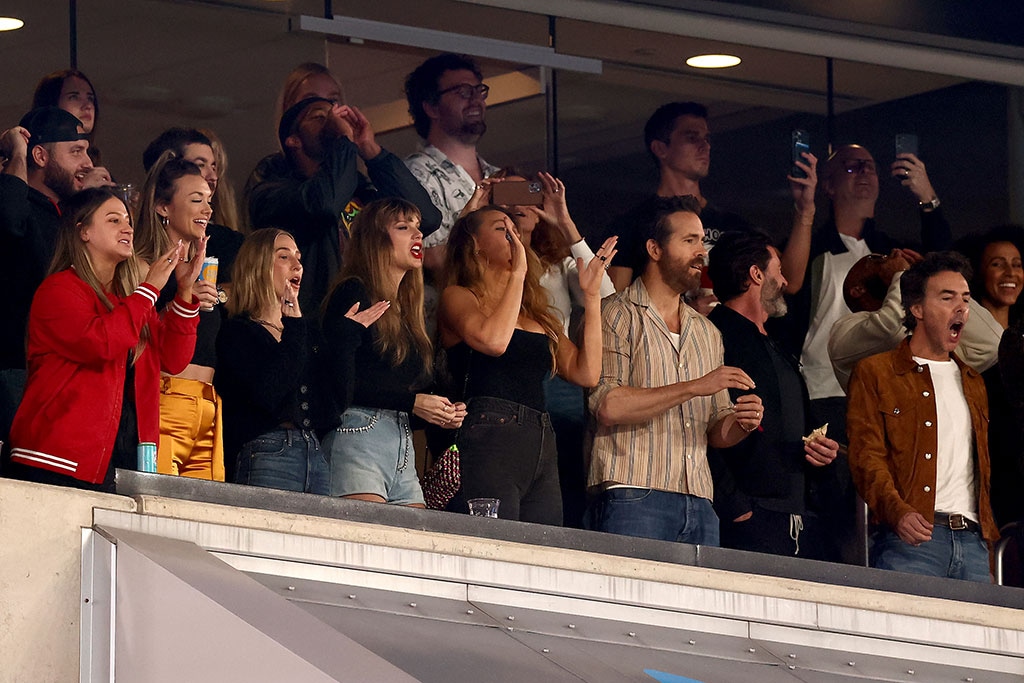 Taylor Swift, Blake Lively, Ryan Reynolds, Hugh Jackman, Travis Kelce Kansas City Chiefs Game 2, 2023