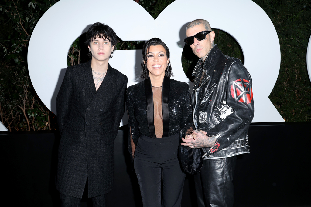 Photos from Kourtney Kardashian & Travis Barker's Blended Family Photos