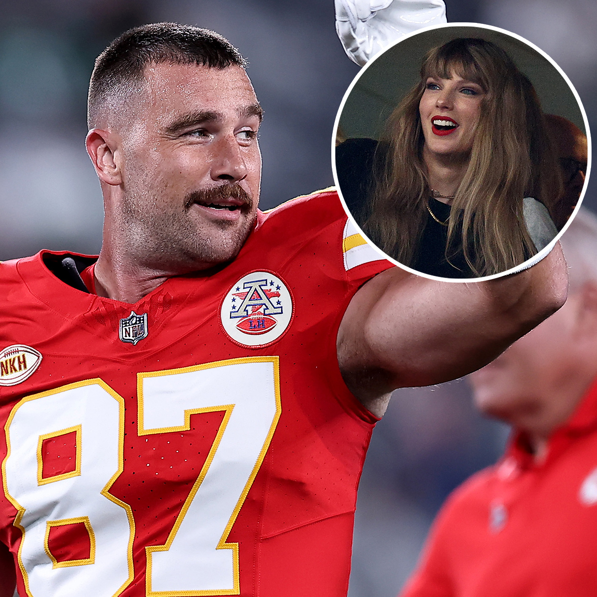 Travis Kelce Reacts to Having Taylor Swift at Chiefs vs. Jets Game - E!  Online