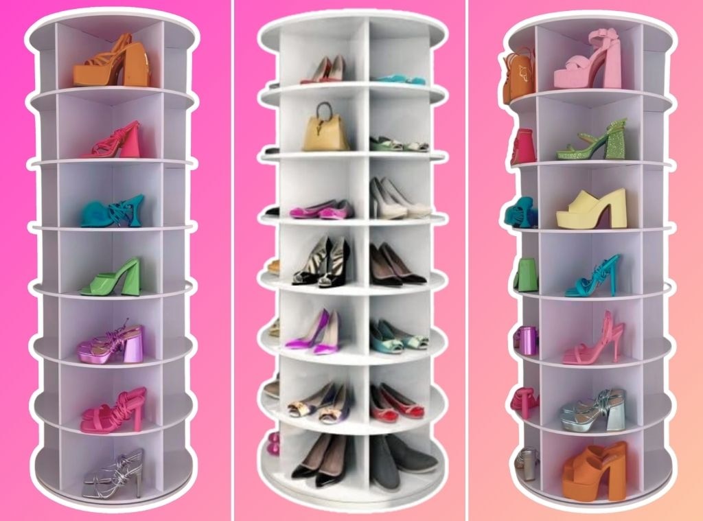 Horizontal best sale shoe shelf