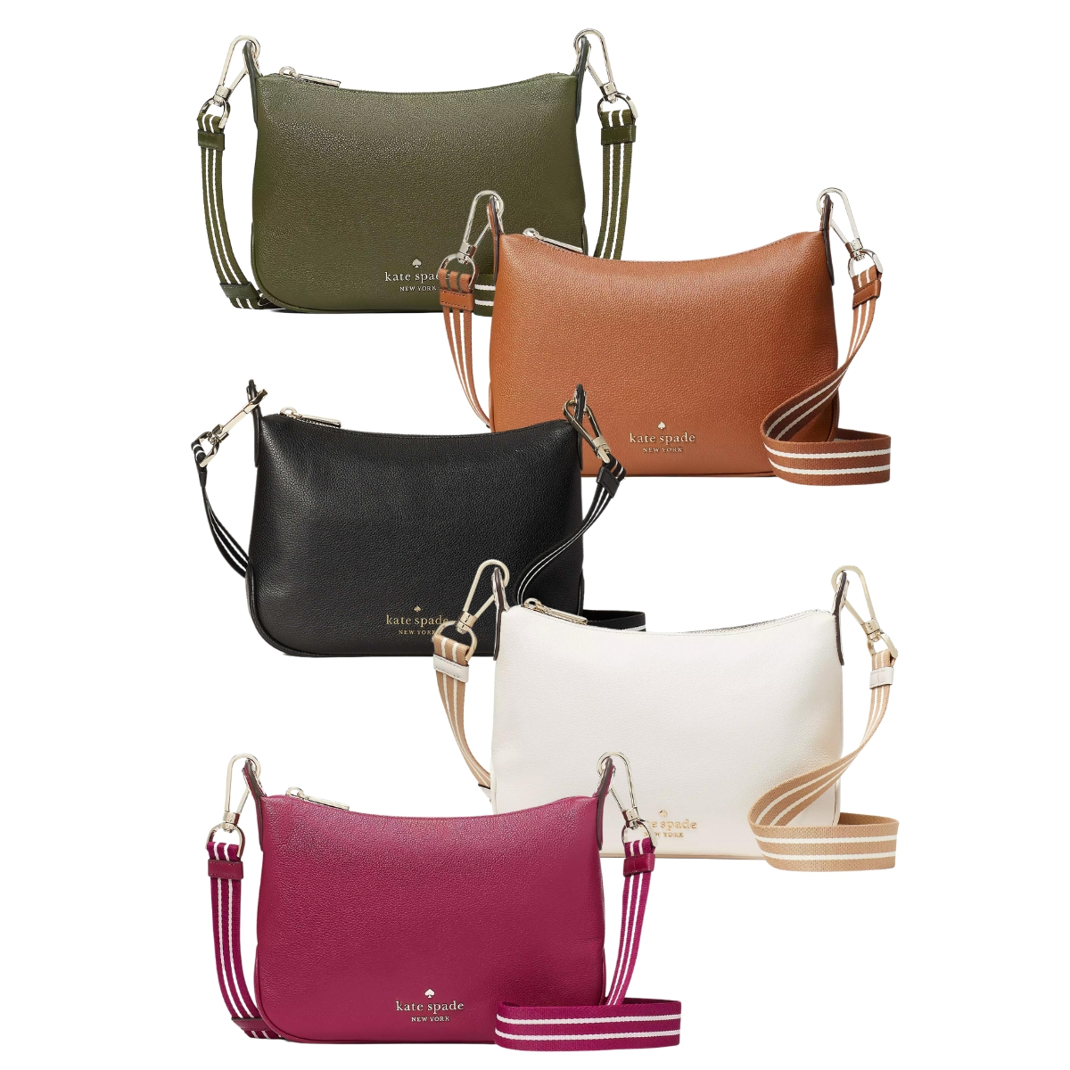Rosie Pebbled Leather Bucket Bag Parchment Multi, HANDBAGS