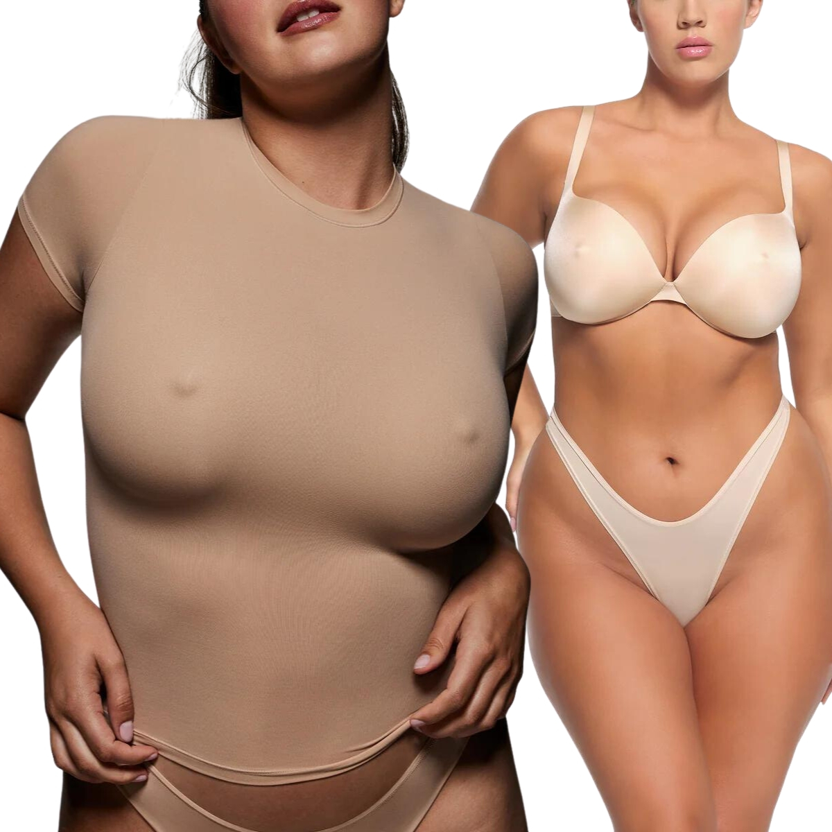 Kim Kardashian's new bra with built in nippl3s. #skims #kimkardashian