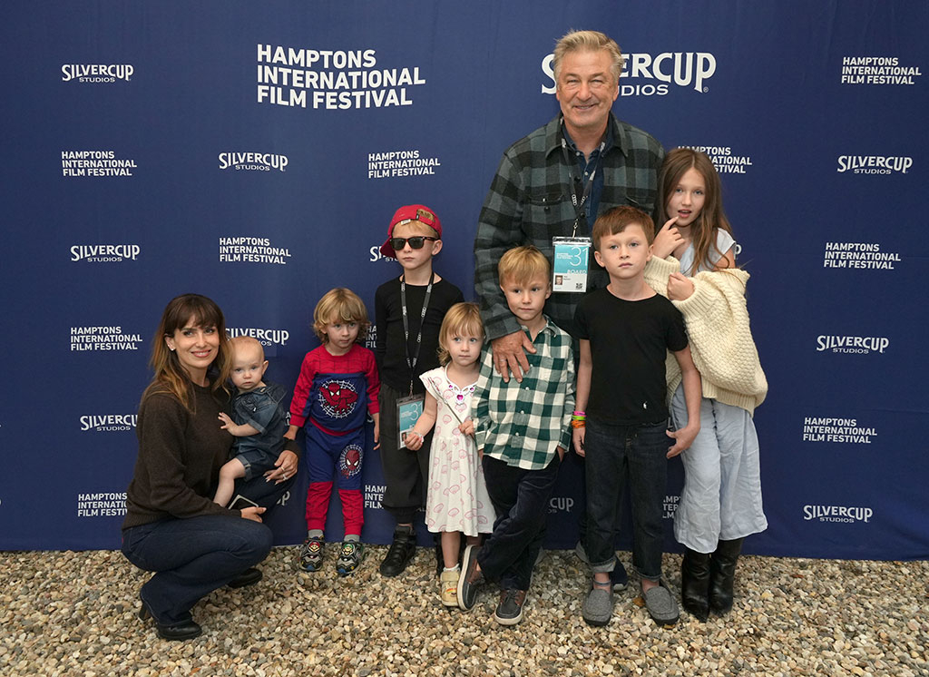 Alec Baldwin, Hilaria Baldwin, Kids, Hamptons International Film Festival 2023