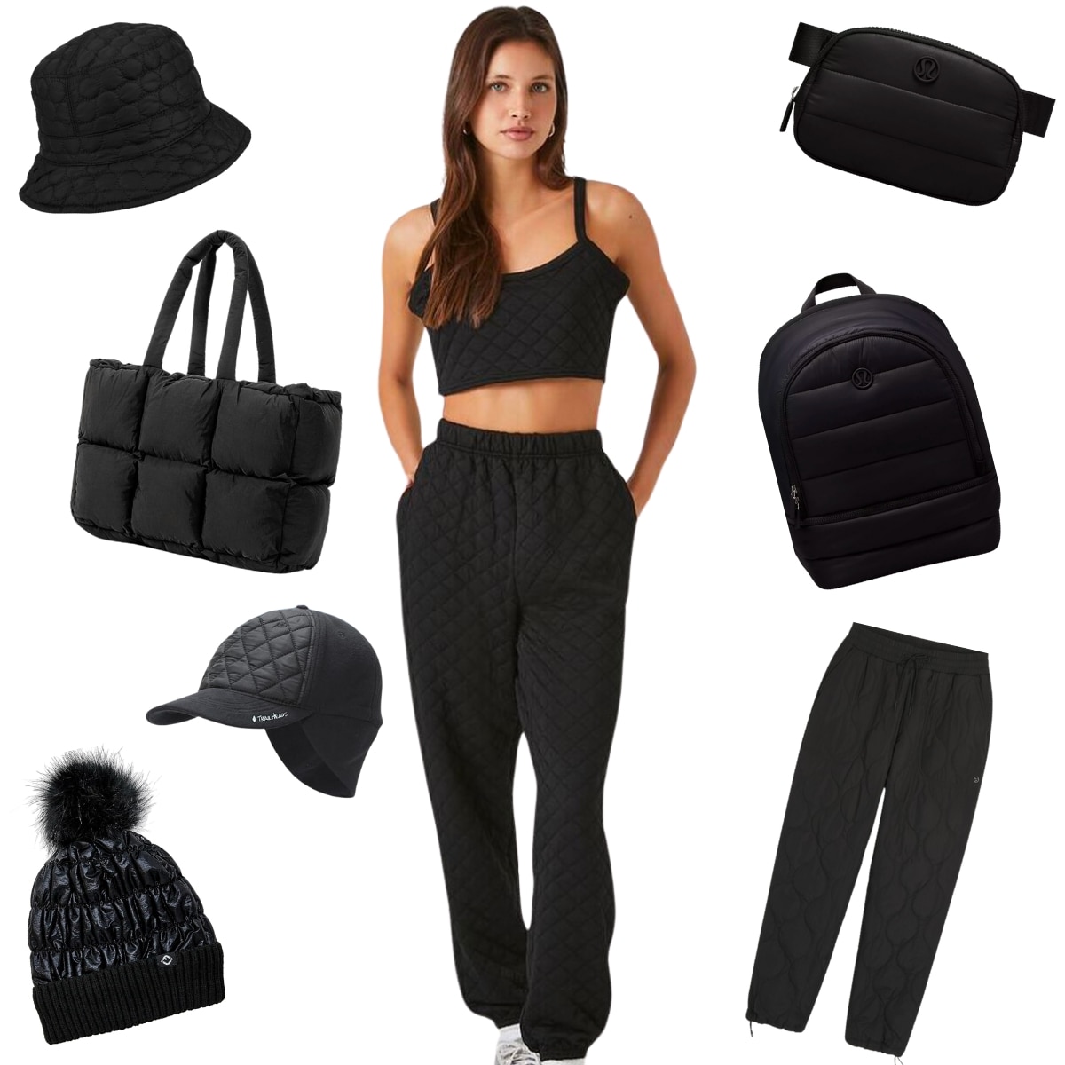The Puffer Trend Beyond Jackets— Pants, Bucket Hats, Belt Bags & More