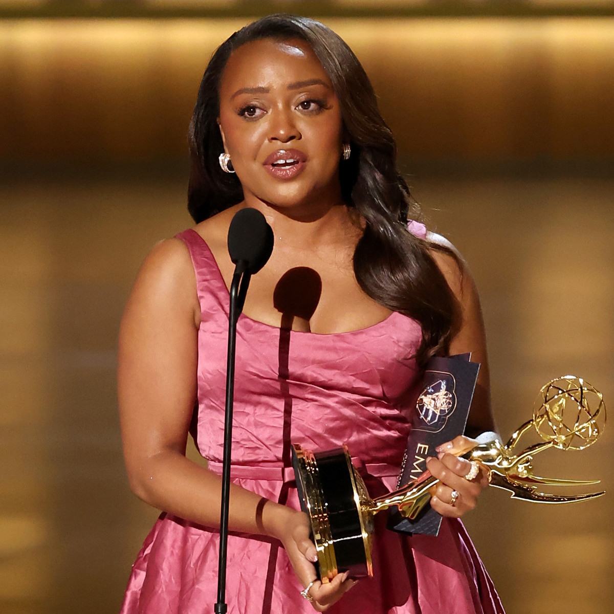 Quinta Brunson Can’t Hold Back the Tears Accepting Her 2023 Emmy Award