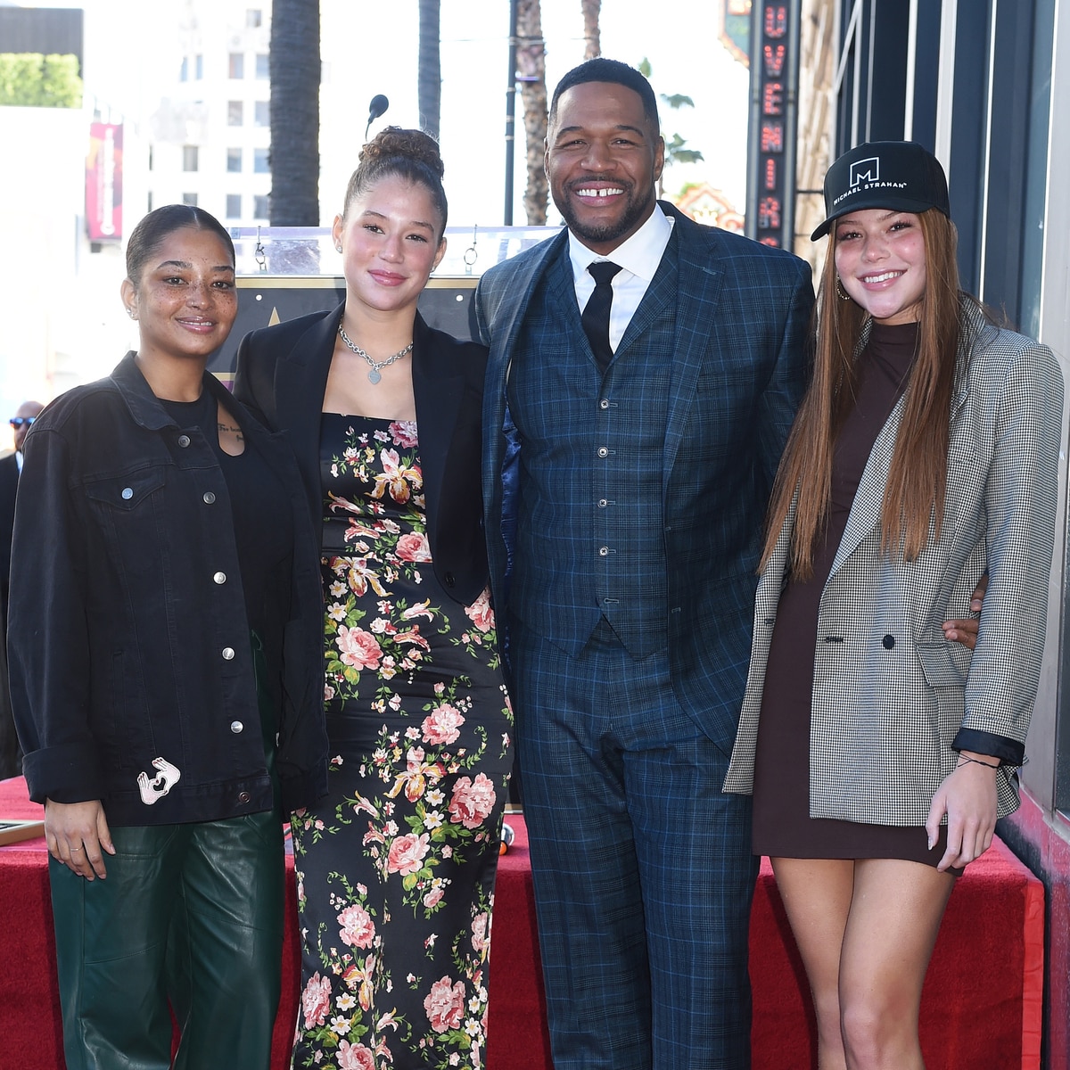 Michael Strahan, Tanita Strahan, Isabella Strahan, Sophia Strahan, Hollywood Walk of Fame Ceremony, 2023