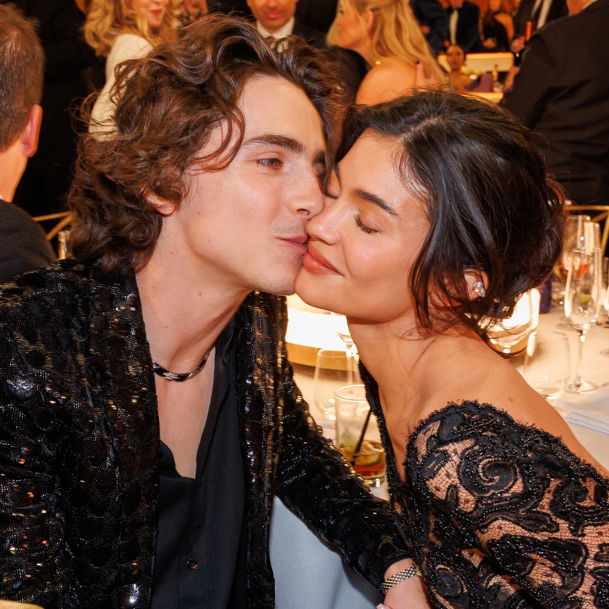 Kylie Jenner, Timothee Chalamet, 2024 Golden Globes