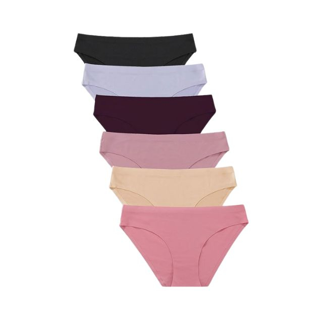  FallSweet No Show High Waist Briefs Underwear For Women  Seamless Panties,Pack Of 6