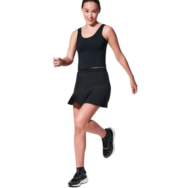 SMALL Spanx Yes, Pleats! Exercise Tennis Dress Very Black 
