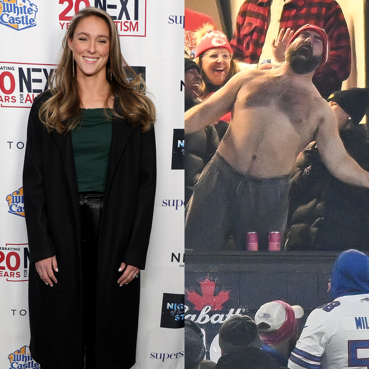 How Kylie Kelce Felt About Jason Kelce Going Shirtless at Travis’ Game