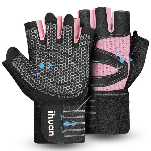 VINSGUIR Breathable Workout Gloves for Women, Weight Lifting Gloves for  Gym, Cycling, Exercise, Fitness and Training, with Excellent Grip and  Cushion Pads Pink Small