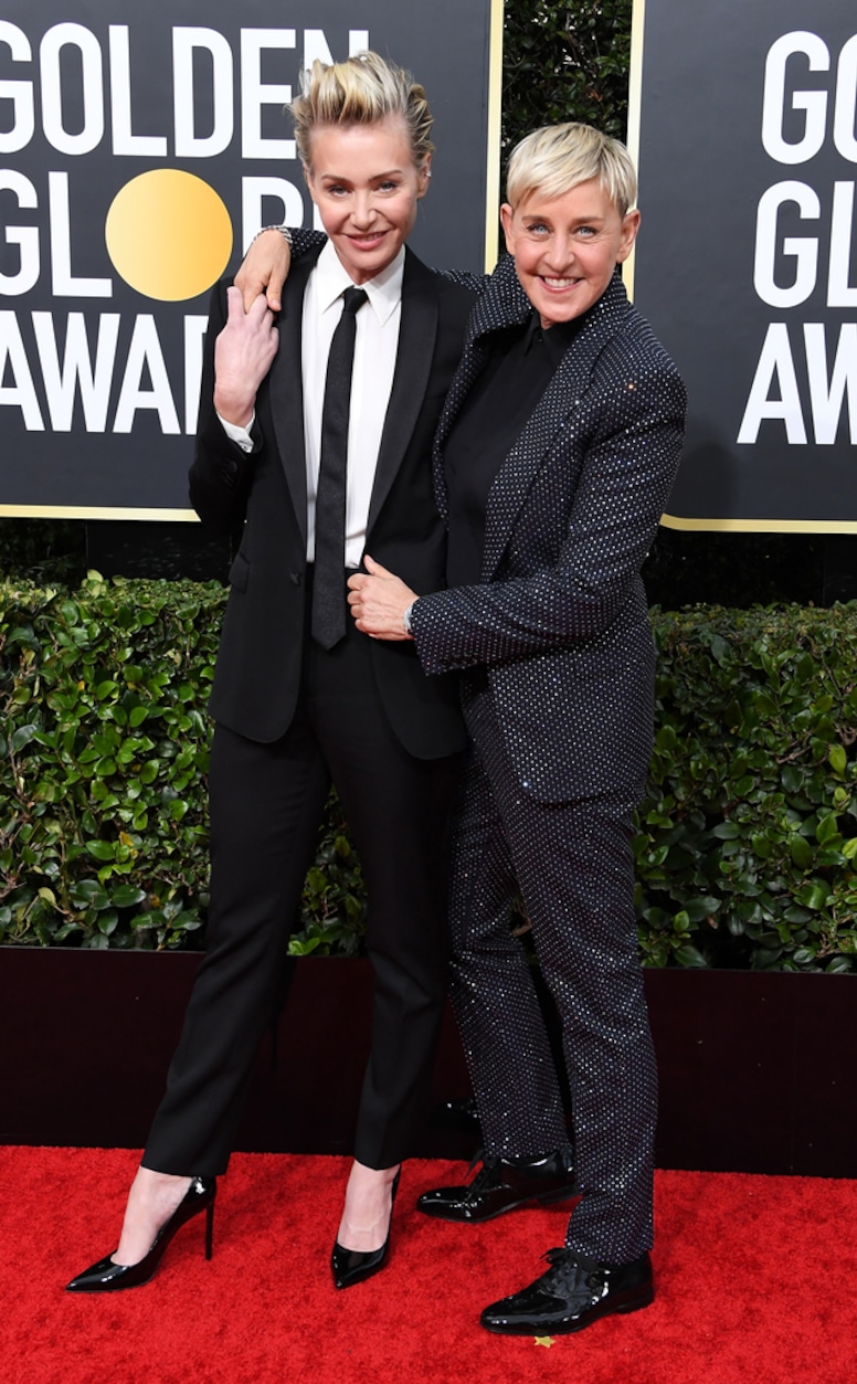 Ellen DeGeneres, Portia de Rossi, 2020 Golden Globes