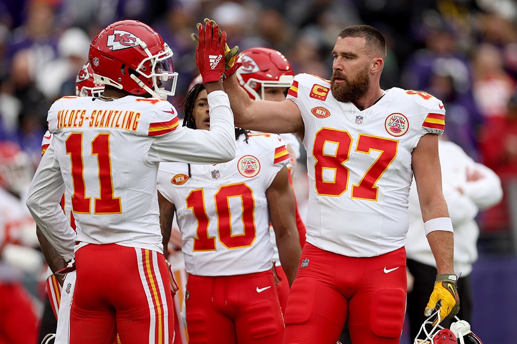 Travis Kelce, Marquez Valdes-Scantling, AFC Championship, 2024