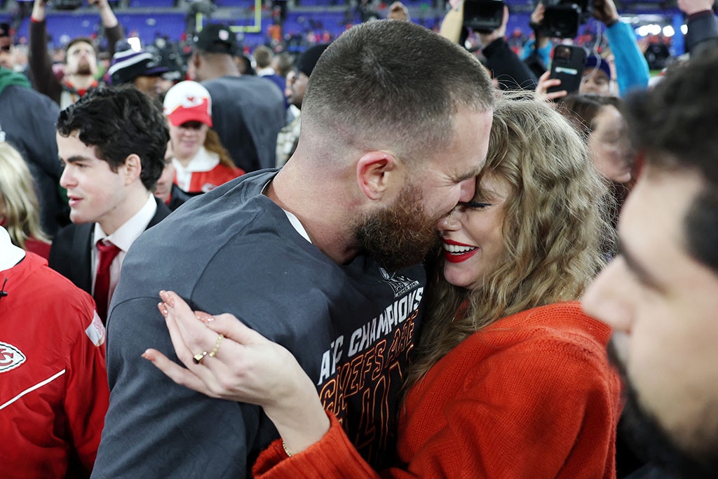 Taylor Swift, Travis Kelce, AFC Championship, 2024