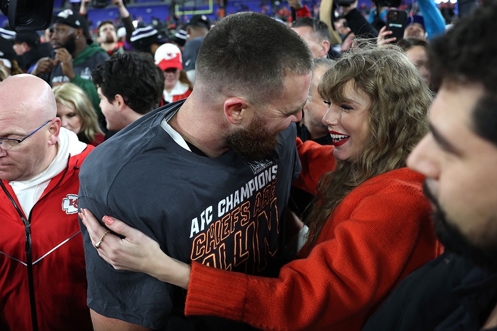 Taylor Swift, Travis Kelce, AFC Championship, 2024