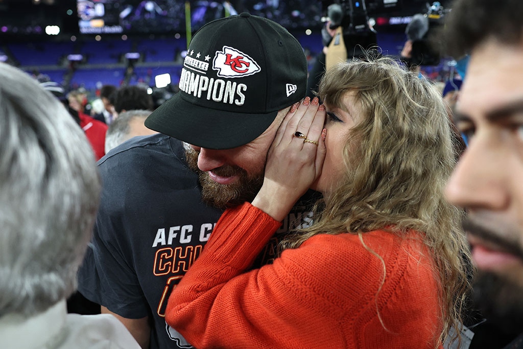 Taylor Swift, Travis Kelce, AFC Championship, 2024
