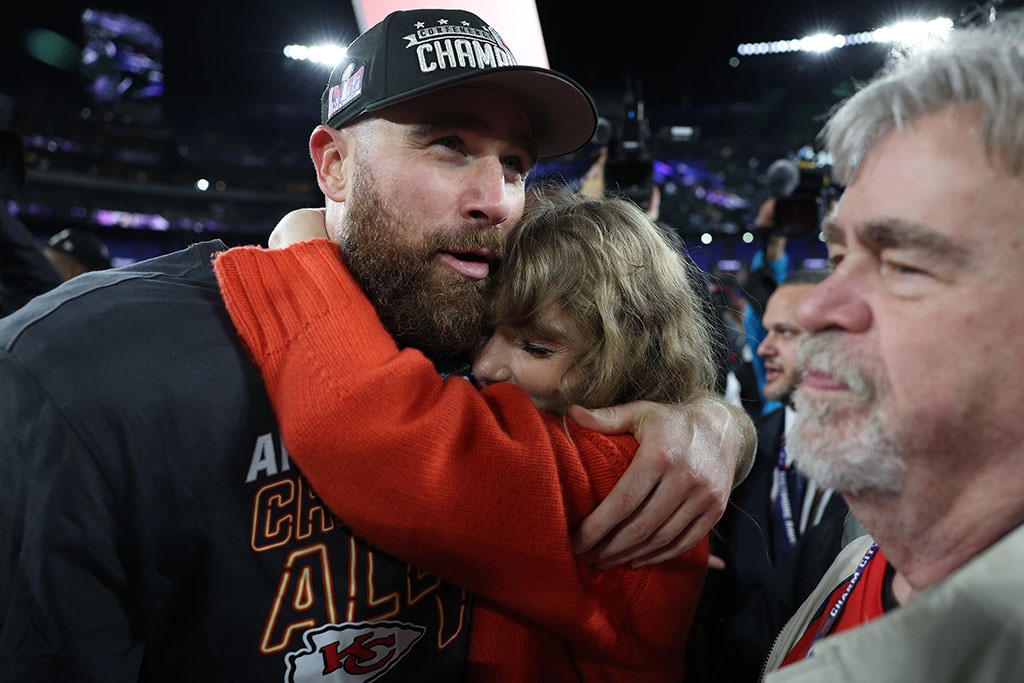 Taylor Swift, Travis Kelce, AFC Championship, 2024