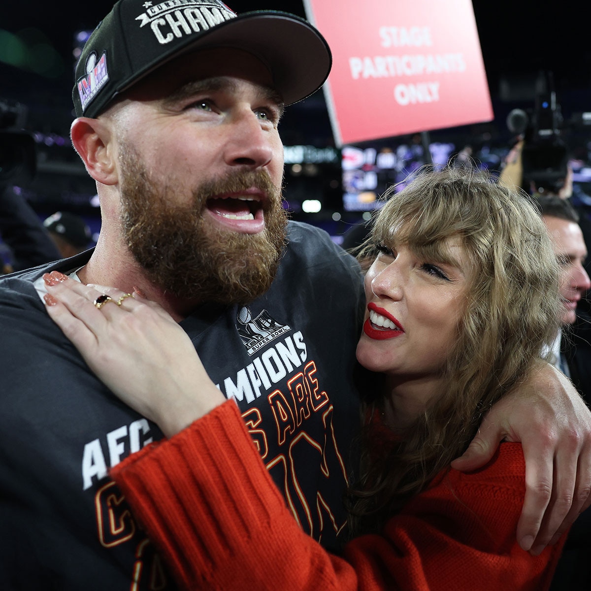 Taylor Swift, Travis Kelce, AFC Championship, 2024