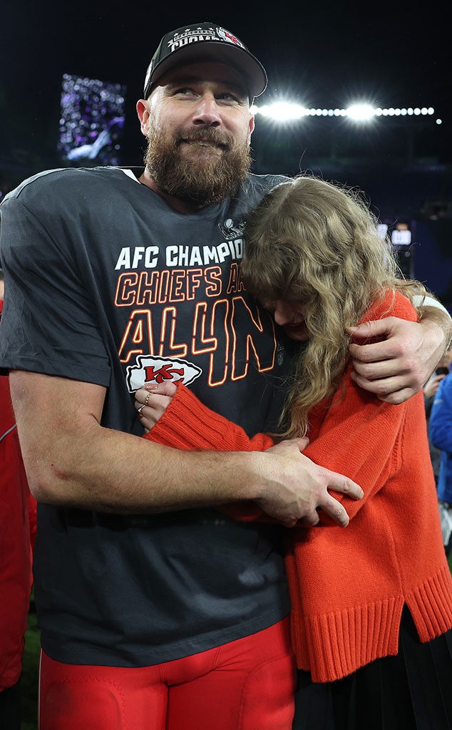 Taylor Swift, Travis Kelce, AFC Championship, 2024