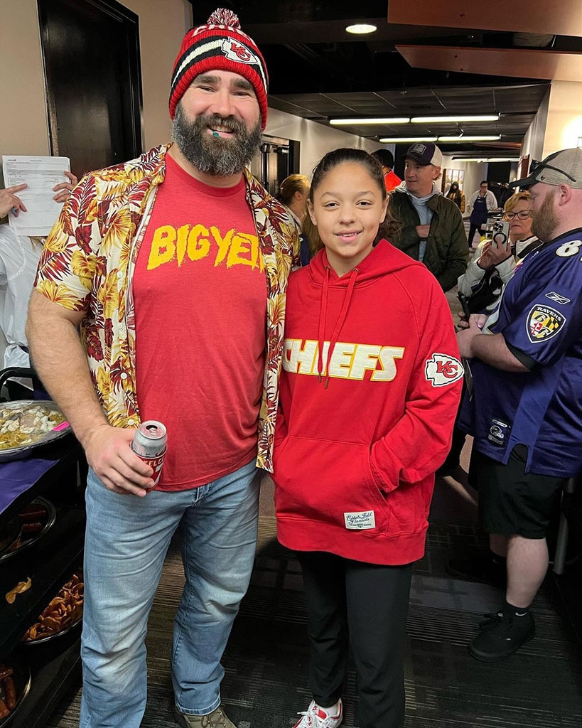Jason Kelce, Mia Randall, Patrick Mahomes Sister, AFC Championship, Instagram, 2024