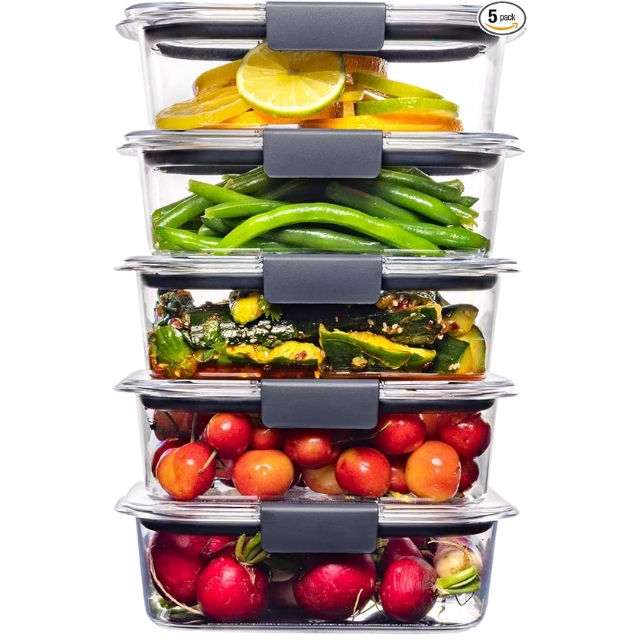 Pure Future 10 Pcs Refrigerator Organizer Bins with Lids, BPA-Free