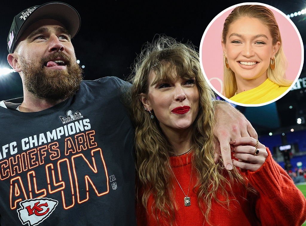Gigi Hadid Reacts to Taylor Swift and Travis Kelce's PDA Moment