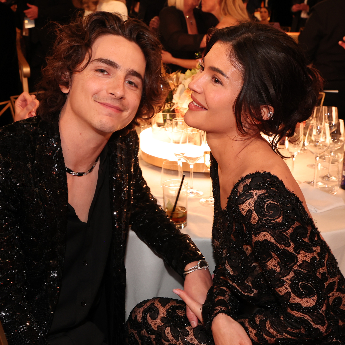 Timothée Chalamet And Kylie Jenner Kiss During Golden Globes Date Night 4307