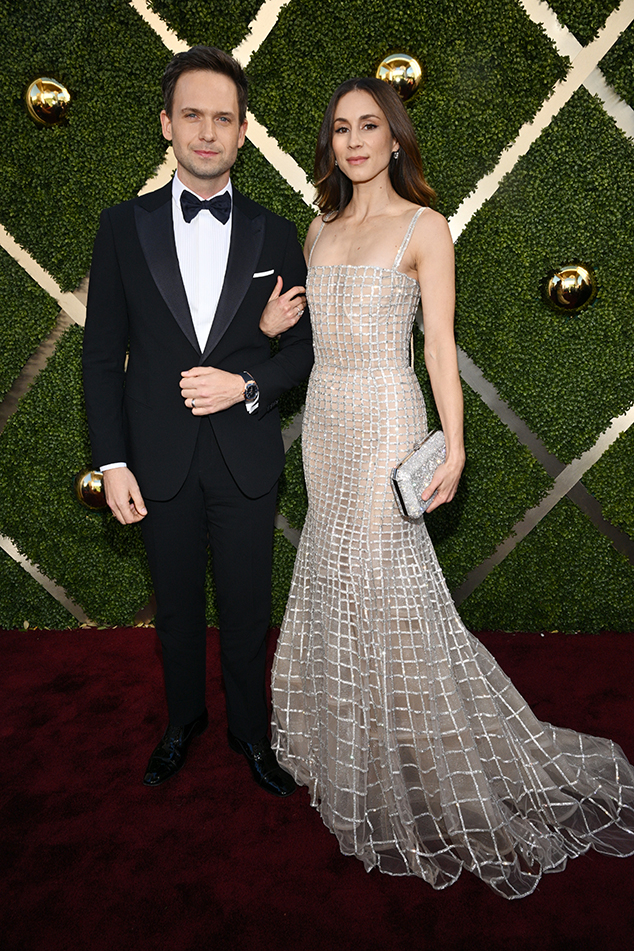 Patrick J. Adams and Troian Bellisario, 2024 Golden Globe Awards, Couples