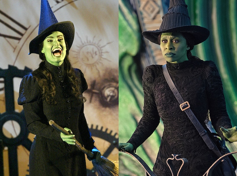 Wicked, Broadway Cast vs Movie Cast Transformations, Elphaba, Idina Menzel, Cynthia Erivo