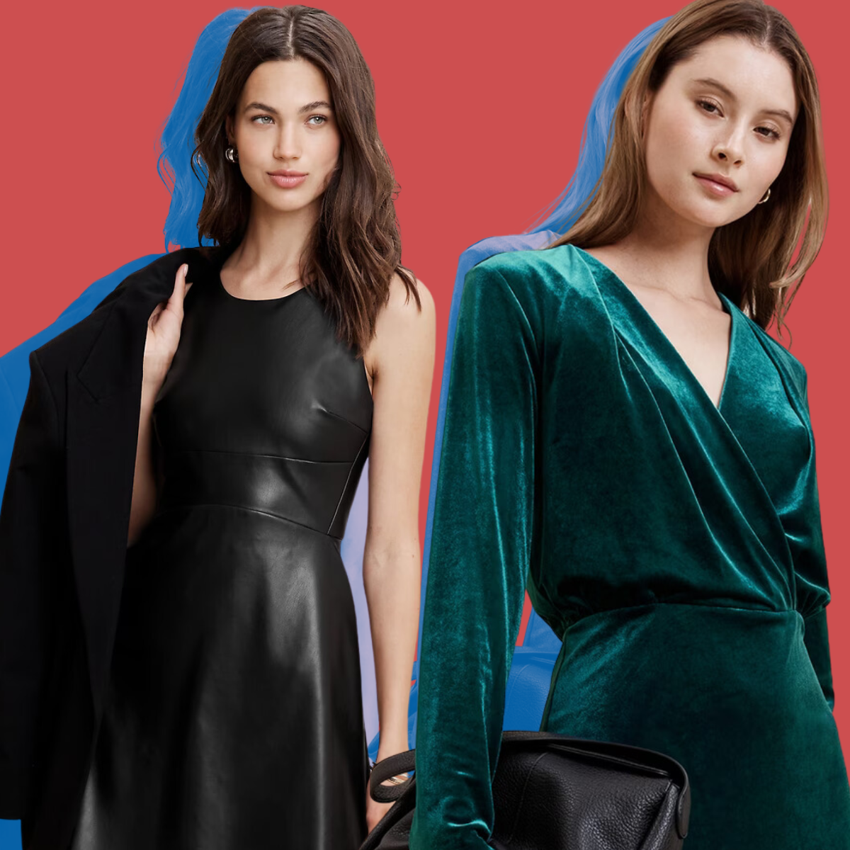 slim fit dress slacks Tuckernuck Green Velvet Serena Dress Green / XL main image 1