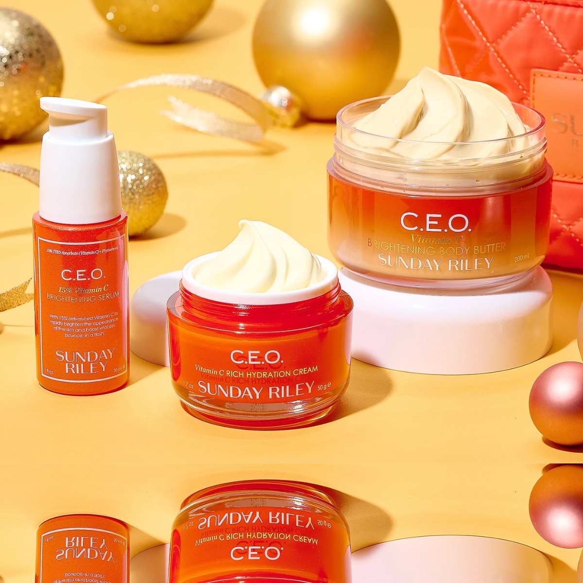 Shop Sunday Riley C.E.O Vitamin C Brightening Face & Body 3 Piece Collection