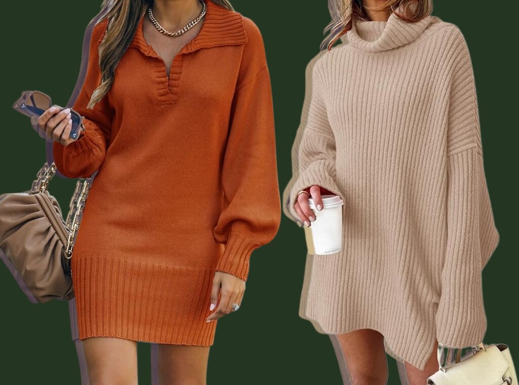 Long sweater dresses for winter deals