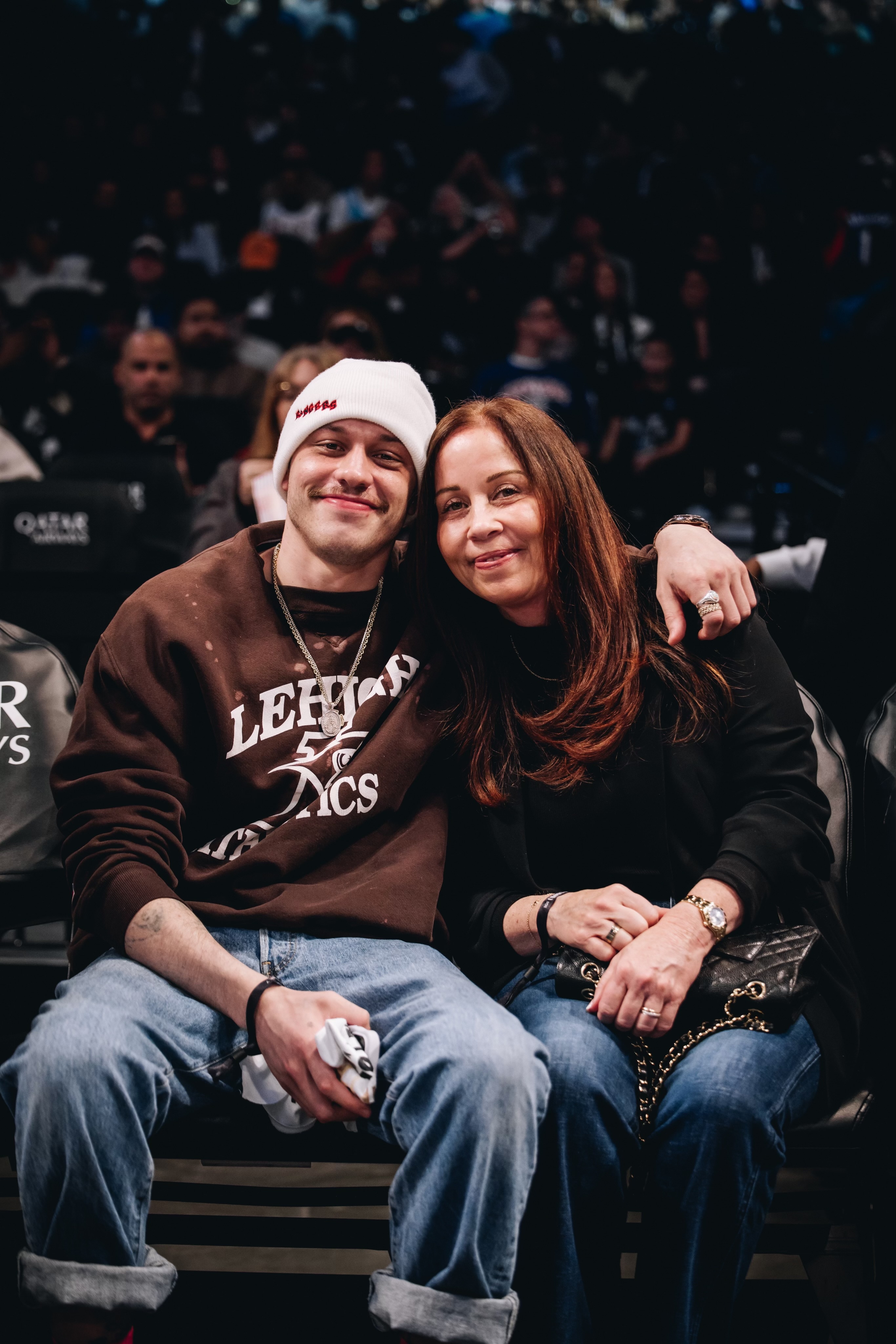 Pete Davidson Steps Out for Sweet Mother-Son Outing at NBA Game