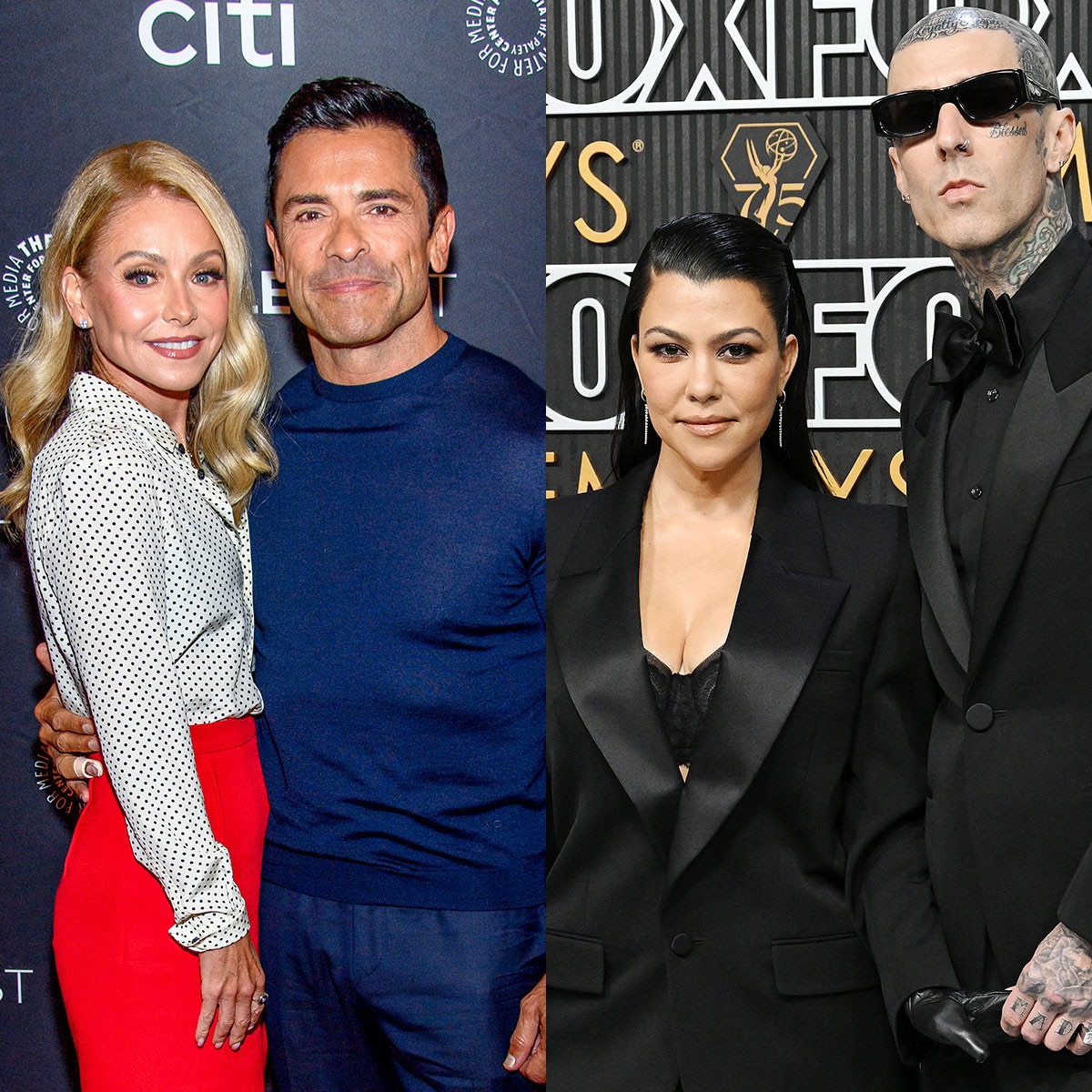 Kelly Ripa, Mark Consuelos, Kourtney Kardashian, Travis Barker