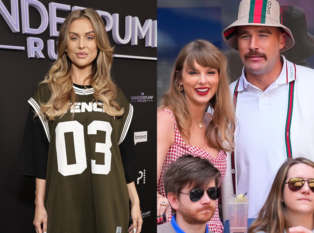 Lala Kent detalha Taylor Swift visitando Travis Kelce no set do Game Show