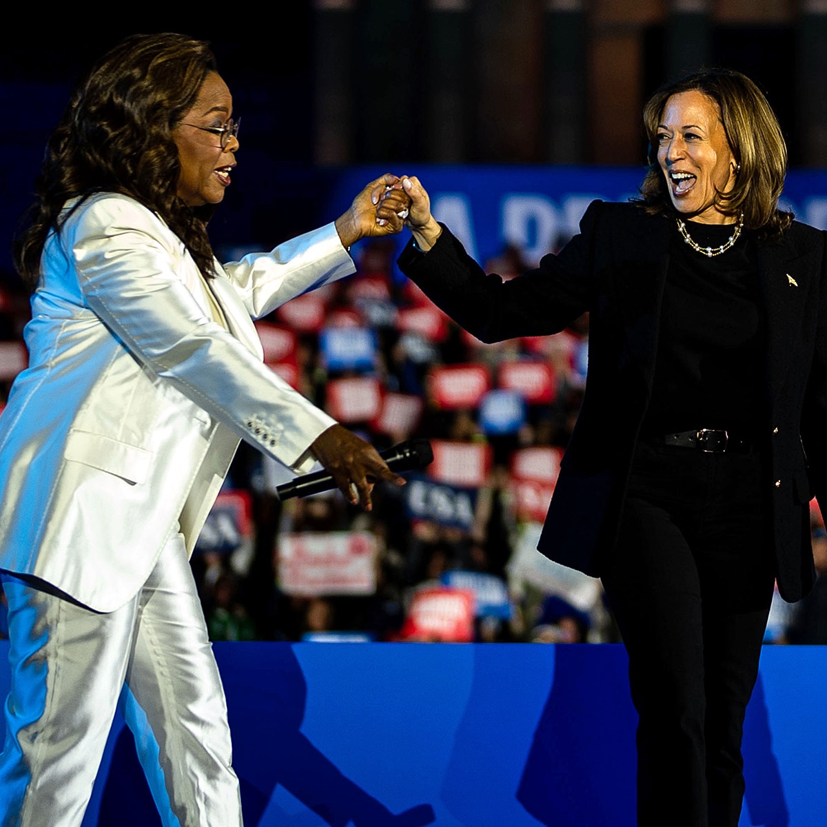 Oprah Winfrey y Katy Perry aparecen en el mitin de Kamala Harris