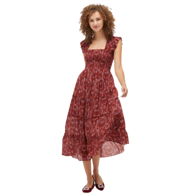 open lace back dress Women's Fiesta Red Color Halter Havana Nights Tropical Leaf Print Maxi Dress S