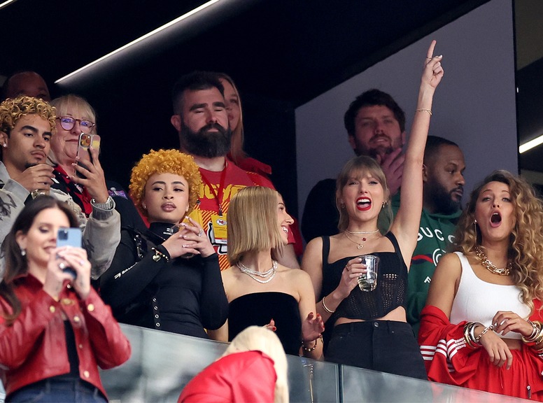 Taylor Swift, Blake Lively, Ice Spice, Donna Kelce, Jason Kelce, Super Bowl 2024, star sightings