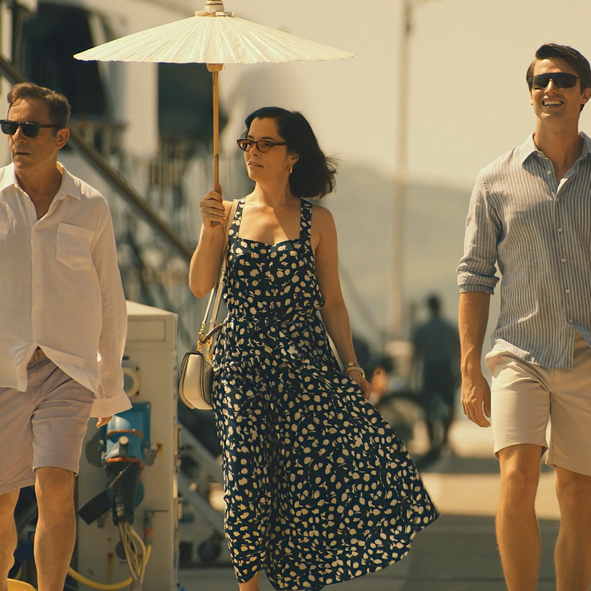 The White Lotus Season 3, Jason Isaacs, Parker Posey, Patrick Schwarzenegger, Sarah Catherine Hook, Sam Nivola