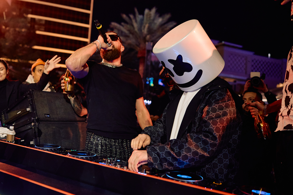 Travis Kelce, Marshmello, 2024 Super Bowl After-Parties