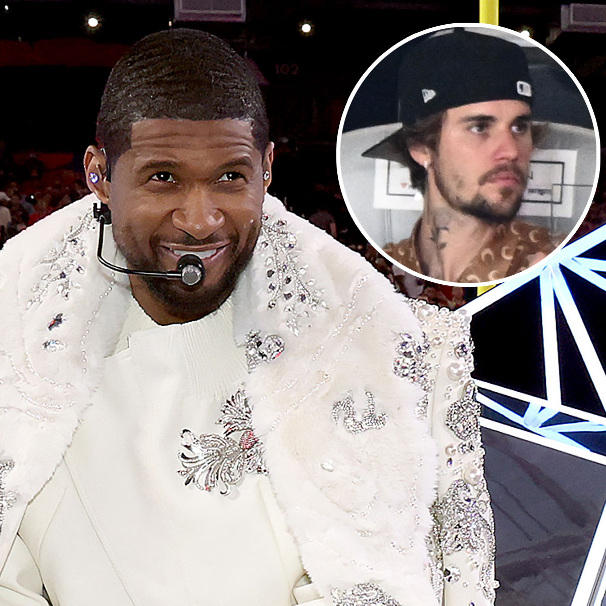 Как Джъстин Бийбър подкрепи Usher по време на шоуто на полувремето на Super Bowl