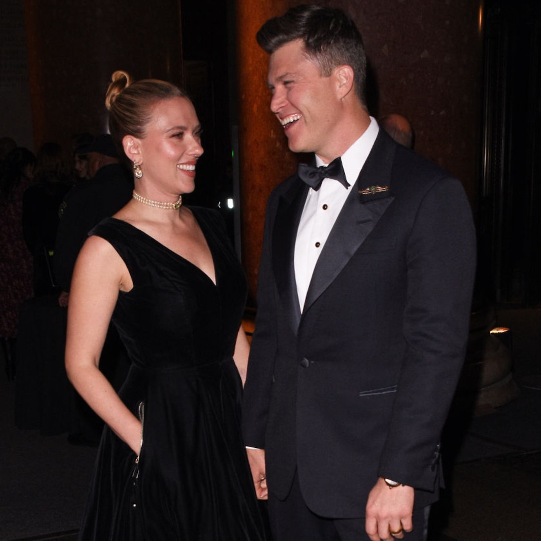 Scarlett Johansson and Colin Jost Turn Heads During Glamorous Red Carpet Outing – E! Online Scarlett Johansson and Colin Jost Turn Heads During Glamorous Red Carpet Outing – E! Online