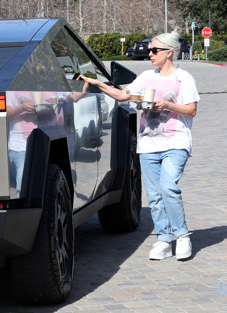 Lady Gaga, Tesla Cybertruck, Big Pic