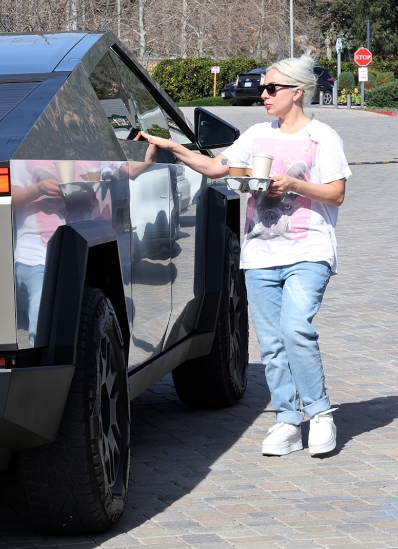 Lady Gaga, Tesla Cybertruck, Big Pic