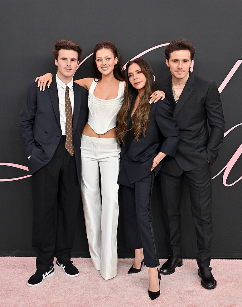 Cruz Beckham, Nicola Peltz Beckham, Victoria Beckham, Brooklyn Peltz Beckham, Lola Premiere, 2024