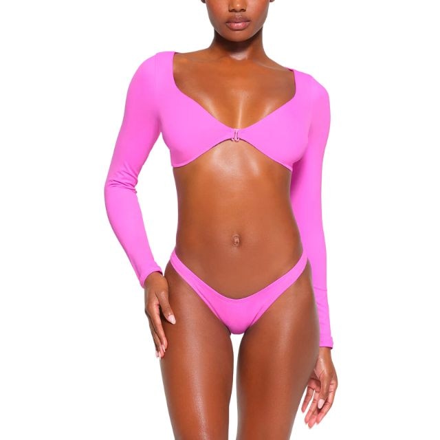 Kim Kardashian's SKIMS Launches New Barbiecore Swim Collection: Shop the  Swimsuits and Cover-Ups