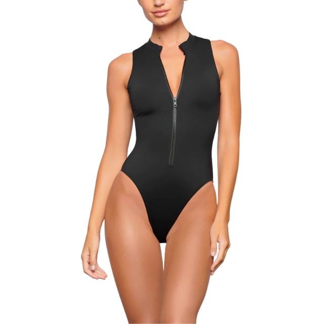 Kim Kardashian's Latest SKIMS Swim Collection Is Convincing Us to Get a  Pleather Bikini