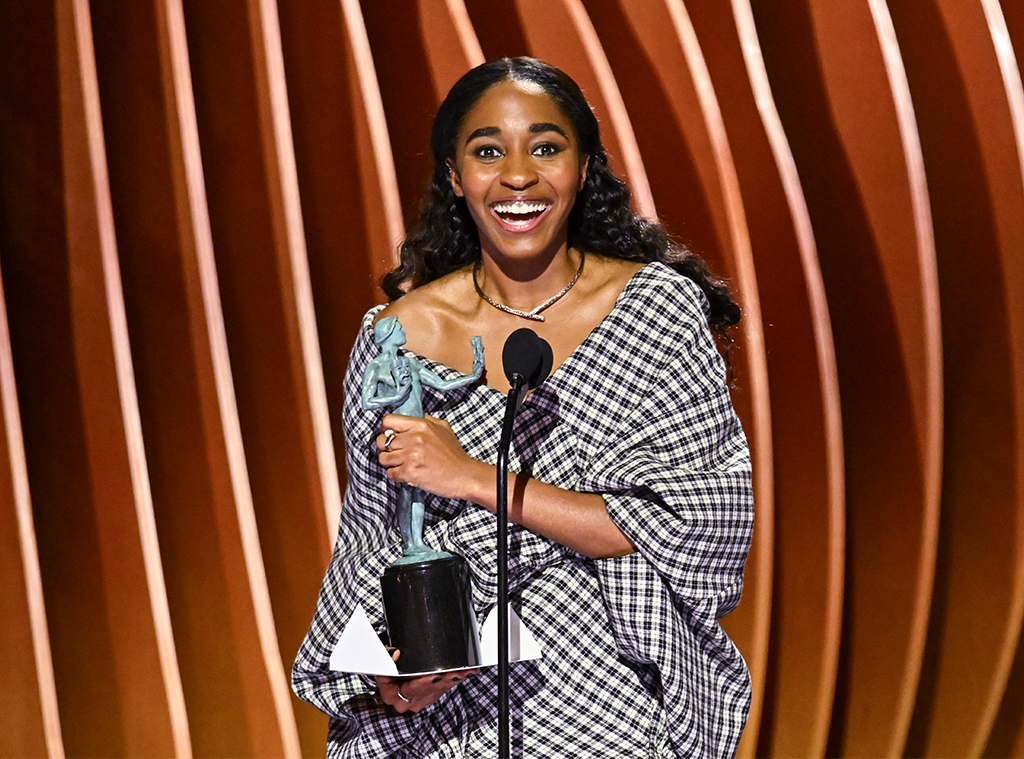 Ayo Edebiri Relatably Butchers 2024 SAG Awards Acceptance Speech